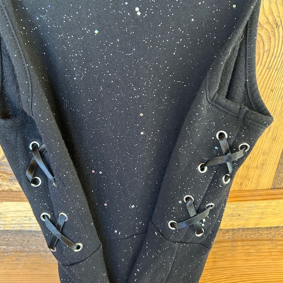 Black glittery Justice dress size 10 girls - Picture 3 of 4